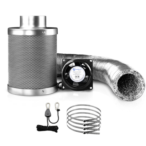 Greenfingers 4"Ventilation Kit Fan Hydroponics Grow Tent Kit Carbon Filter Duct,Greenfingers 4"Ventilation Kit Fan Hydroponics Grow Tent Kit Carbon Fi