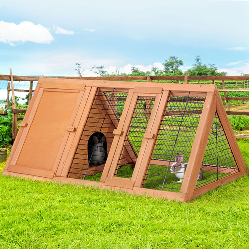 i.Pet Rabbit Hutch Wooden Chicken Coop Pet Hutch 119cm x 51cm x 44cm