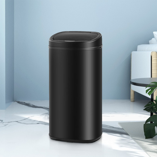 68L Motion Sensor Rubbish Bin - Black