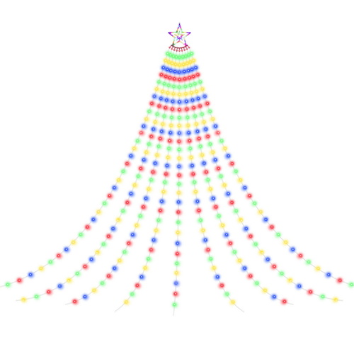 Jingle Jollys 3.8M Christmas Lights Waterfall String Light 340 LED