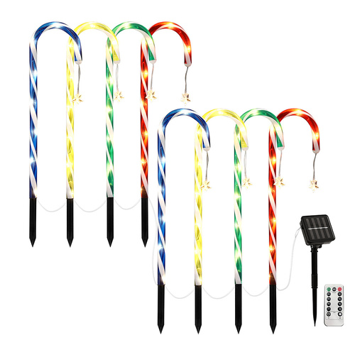 Jingle Jollys 8 PCS Christmas Lights Path Ground Light Garden Decorations 72 LED