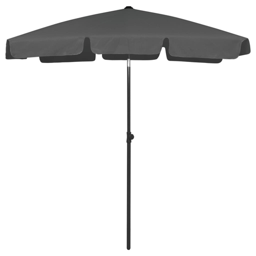 Beach Umbrella Anthracite 180x120 cm