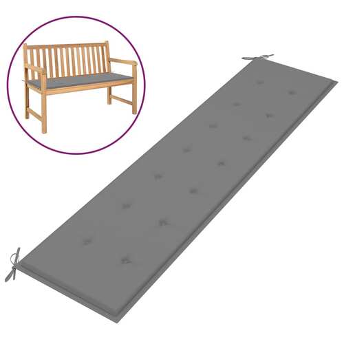 Garden Bench Cushion Grey 200x50x4 cm Oxford Fabric