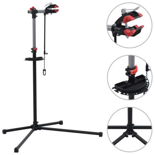 Bike Repair Stand 104x68x(110-190) cm Steel Black