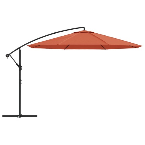 Cantilever Garden Parasol with Aluminium Pole 350 cm Terracotta