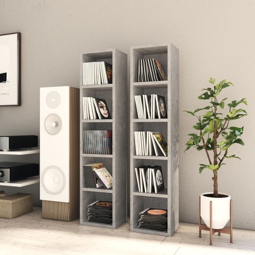 CD Cabinets 2 pcs Concrete Grey 21x16x93.5 cm Engineered Wood