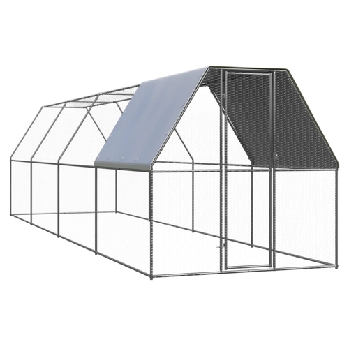 Outdoor Chicken Cage 2x8x2 m Galvanised Steel