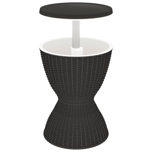 3-in-1 Ice Cooler Table Black Polypropylene