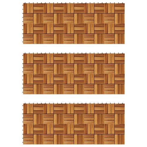 Decking Tiles 30 x 30 cm Acacia Set of 30