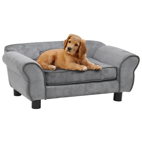 Dog Sofa Grey 72x45x30 cm Plush