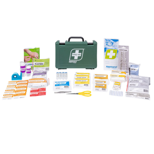 Fastaid Workshop First Aid Kit Plastic Case Home Garage Shed Safety