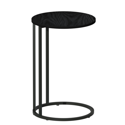 Artiss Coffee Table Side Table Round Black Martha