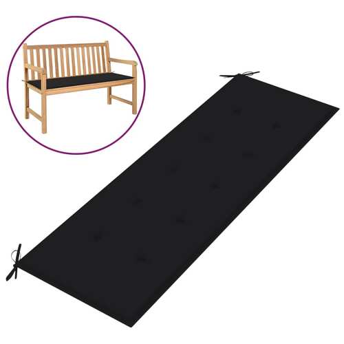 Garden Bench Cushion Black 150x50x3 cm Oxford Fabric