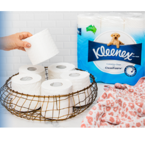 Kleenex Bath Tissue Toilet Paper Roll 3Ply 60 Rolls 180 Sheets
