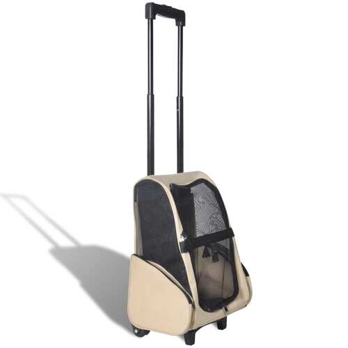 Multipurpose Pet Trolley Beige Foldable