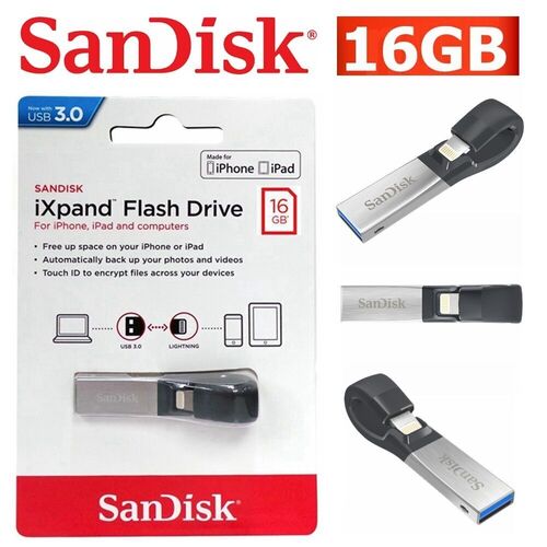 iXpand Mini Flash Drive USB Memory Stick iPhone Photo Video File Storage 16 128G
