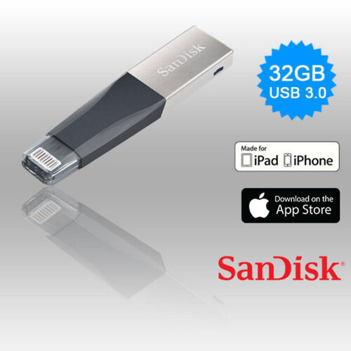 iXpand Mini Flash Drive USB Memory Stick iPhone Photo Video File Storage 16 128G