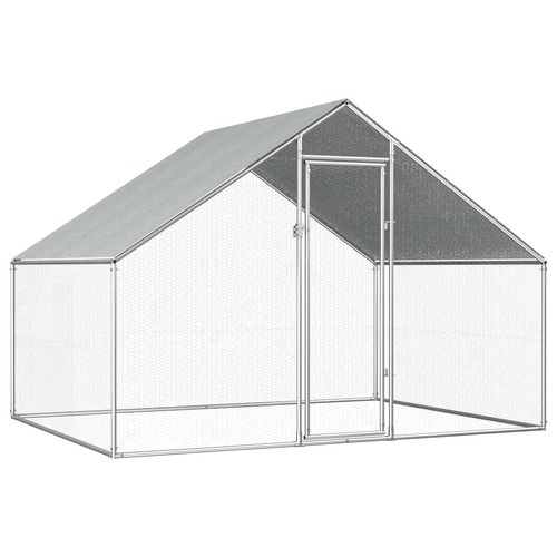 Outdoor Chicken Cage 2.75x2x1.92 m Galvanised Steel