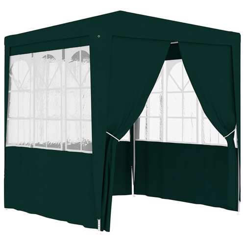 Professional Party Tent with Side Walls 2.5x2.5 m Green 90 g/m²