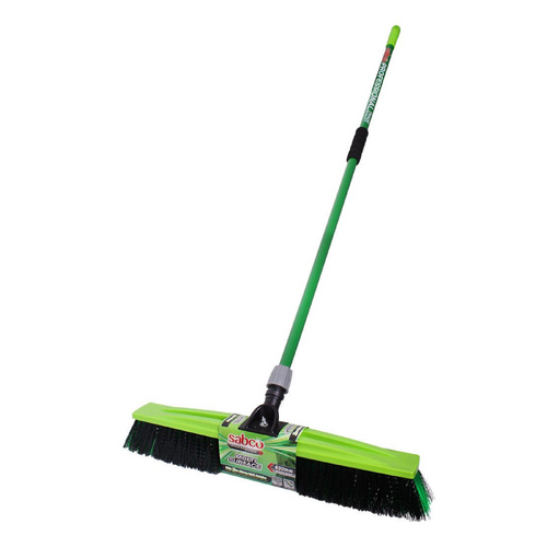 Sabco Heavy Duty Large Multi Surface Broom with Handle Indoor Outdoor Cleaning