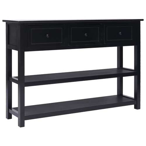 Sideboard Black 115x30x76 cm Wood