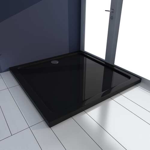 Square ABS Shower Base Tray Black 90 x 90 cm