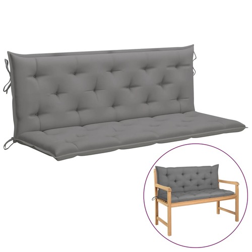 Garden Bench Cushions 2 pcs Grey 150x50x7cm Oxford Fabric