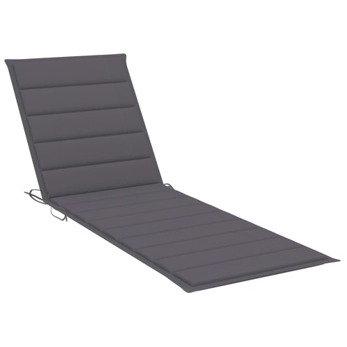 Sun Lounger Cushion Anthracite 200x60x3cm Oxford Fabric