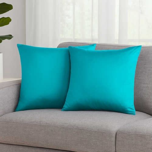 PepperMIll Satin European Pillowcases ( Pair ) AQUA