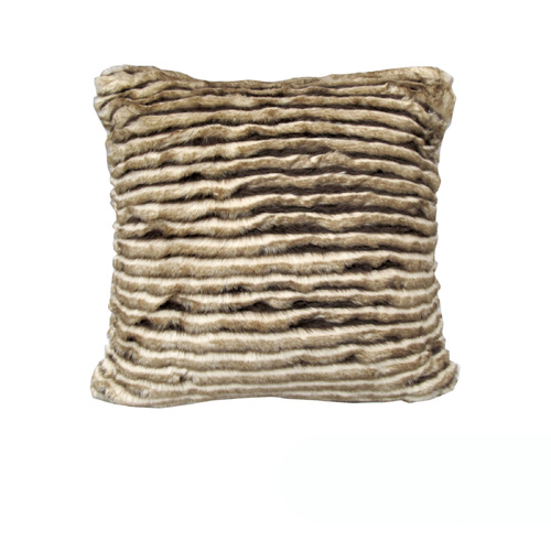 Rapee Bobcat Faux Fur Cushion Cover - Sand 45 x 45 cm